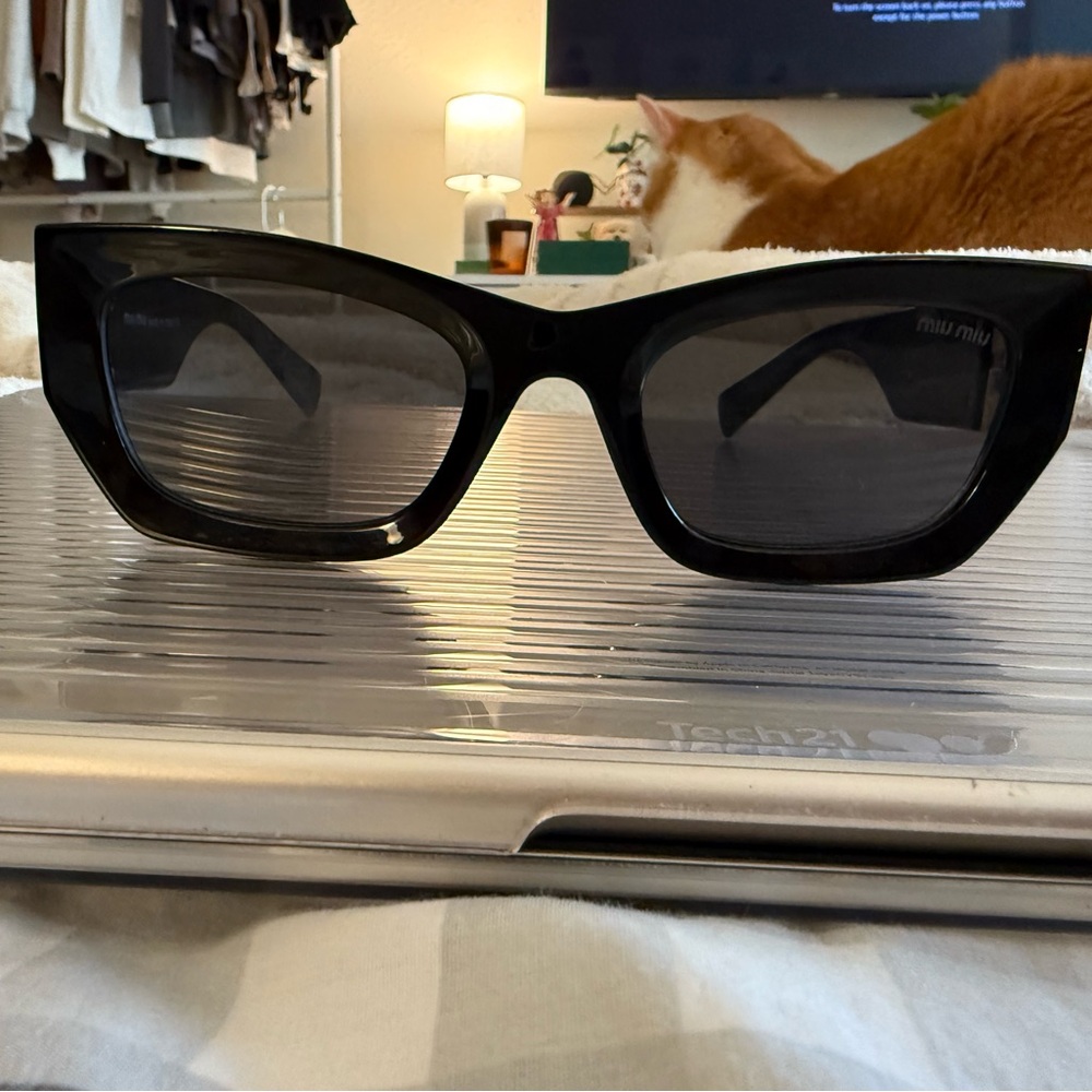 Miu Miu Black Cat Eye Sunglasses